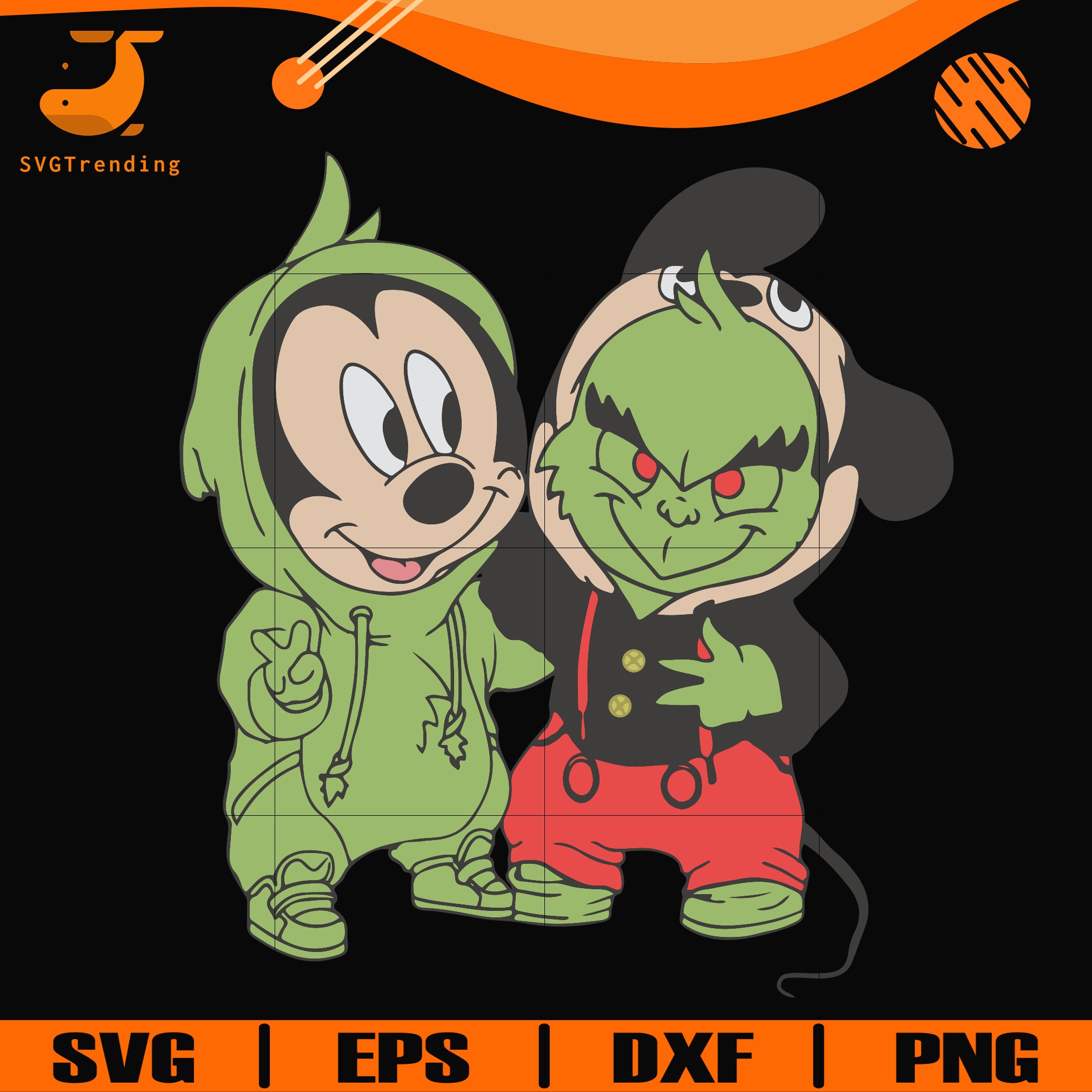 Download Baby Grinch And Mickey Mouse Svg Png Dxf Eps Digital File Ncrm0064 Svgtrending