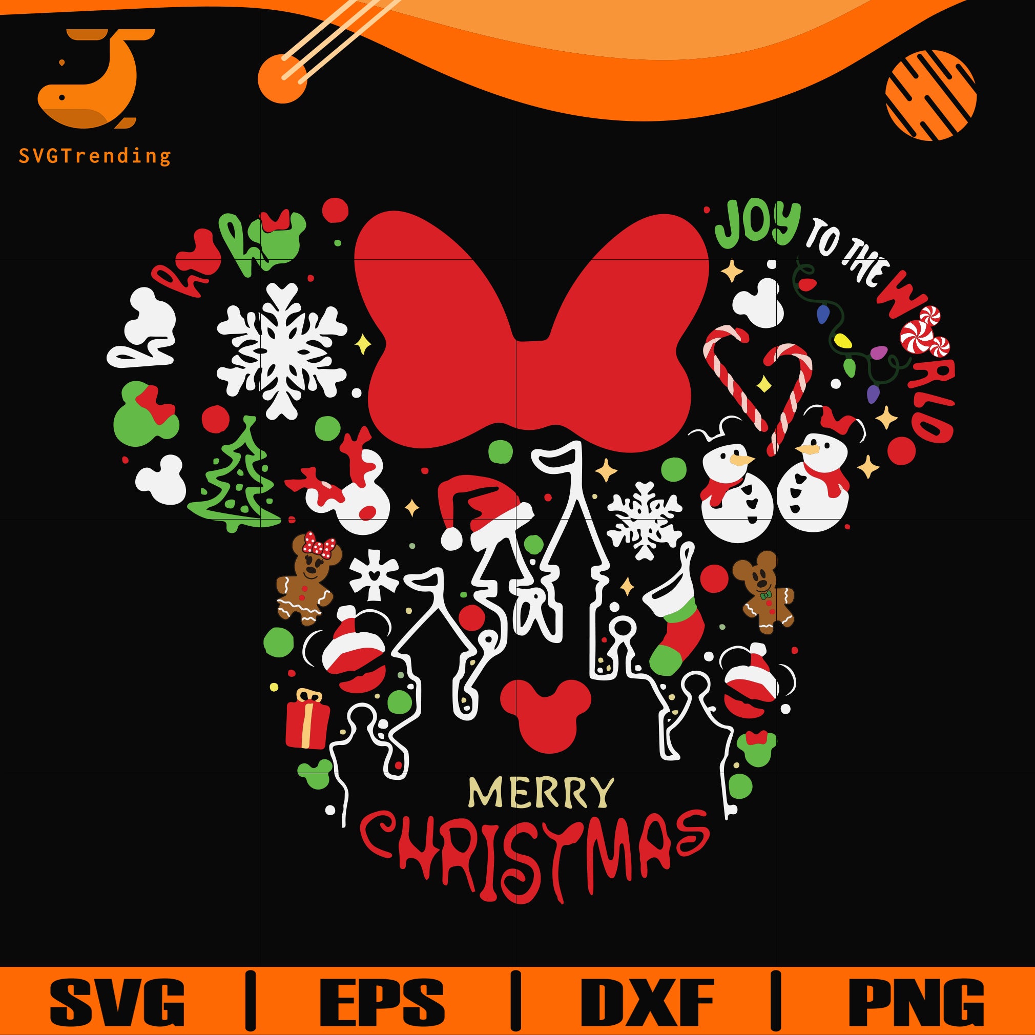 Download Merry Christmas Disney Minnie Mouse Svg Png Dxf Eps Digital File Nc Svgtrending