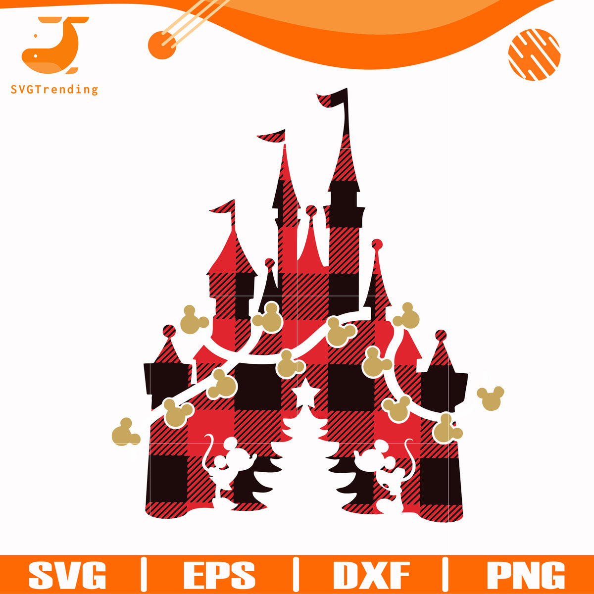 Download Disney castle Christmas svg, png, dxf, eps digital file ...