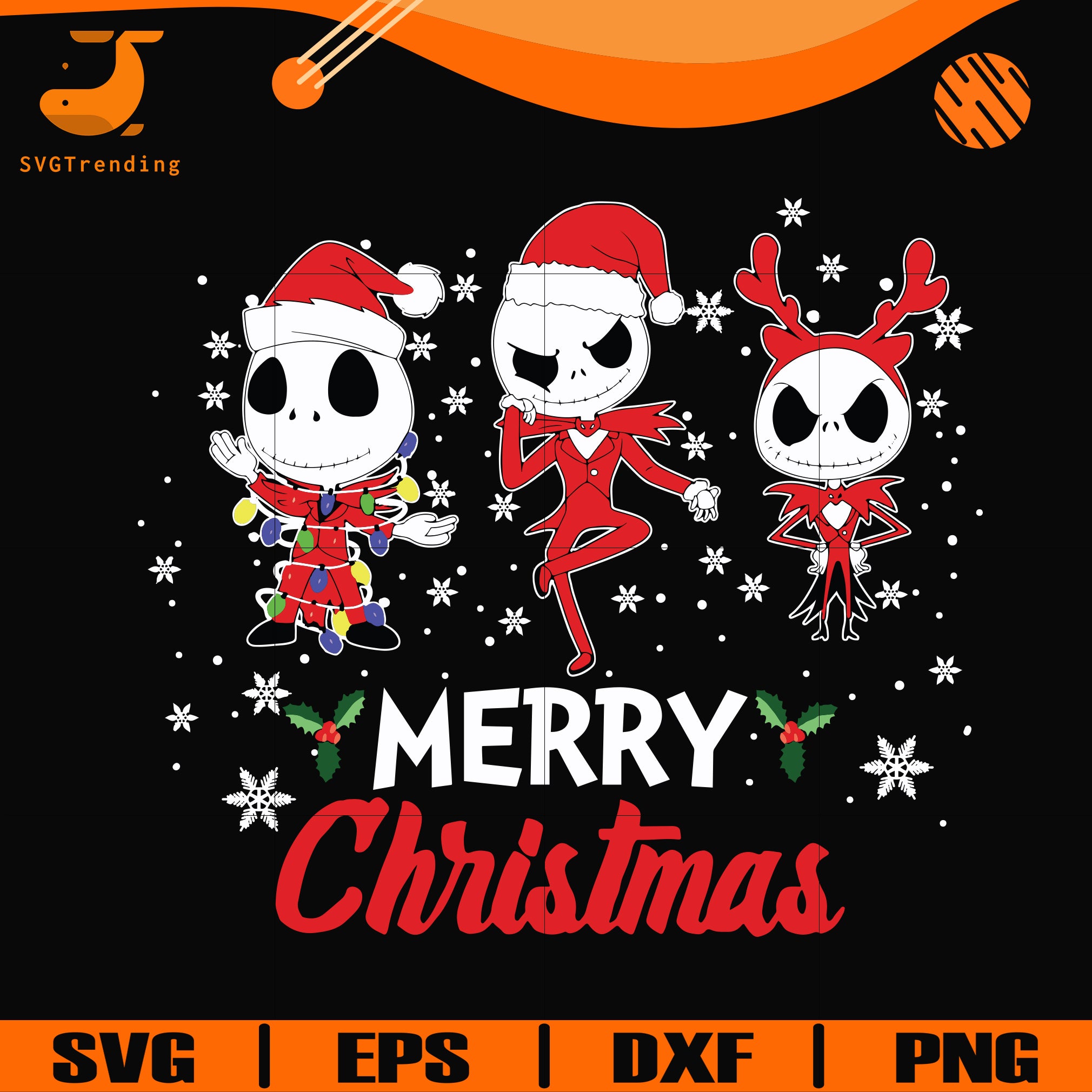 Download Jack skellington merry christmas svg, png, dxf, eps ...