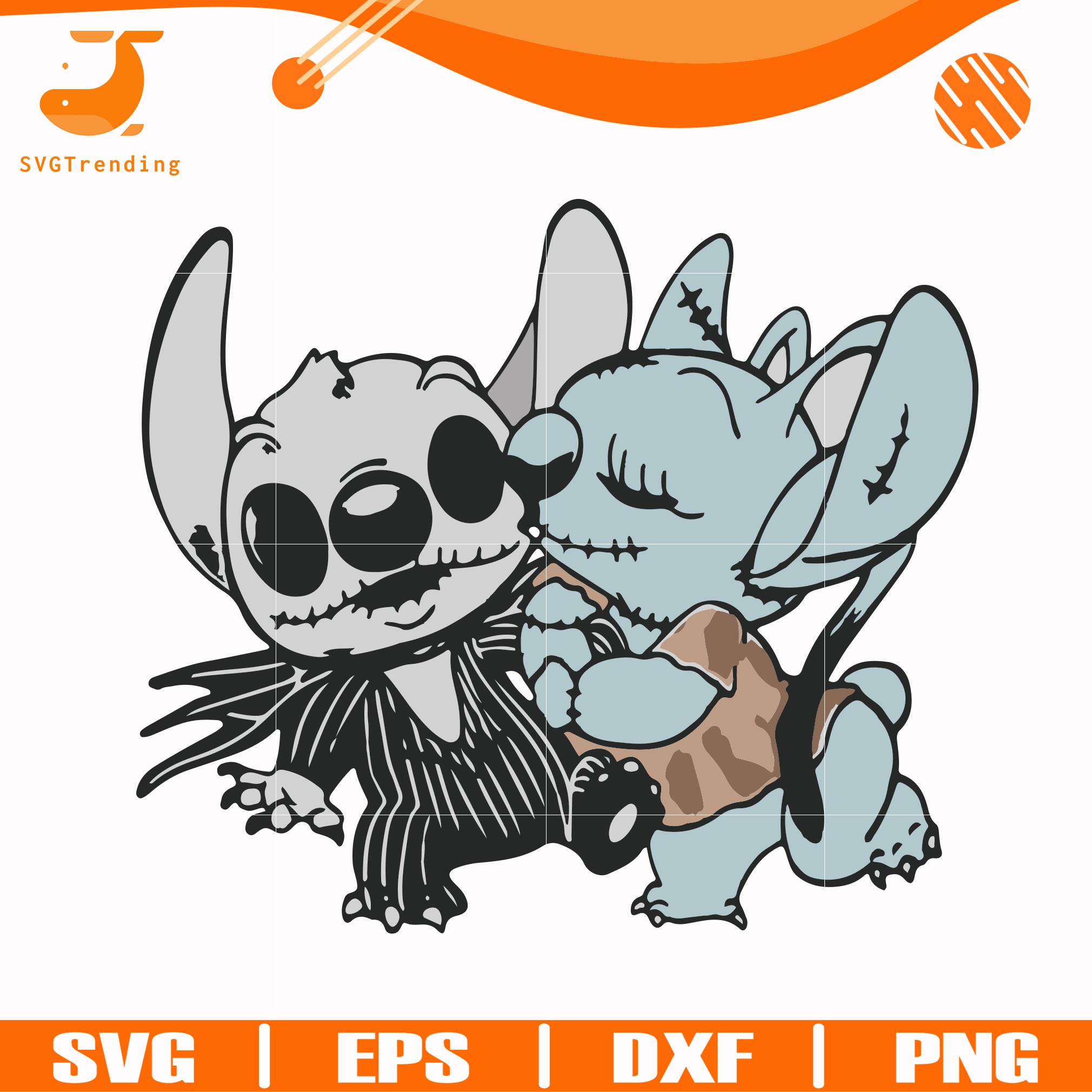 Download Stitch And Angel Jack Skellington The Nightmare Before Christmas Svg Svgtrending