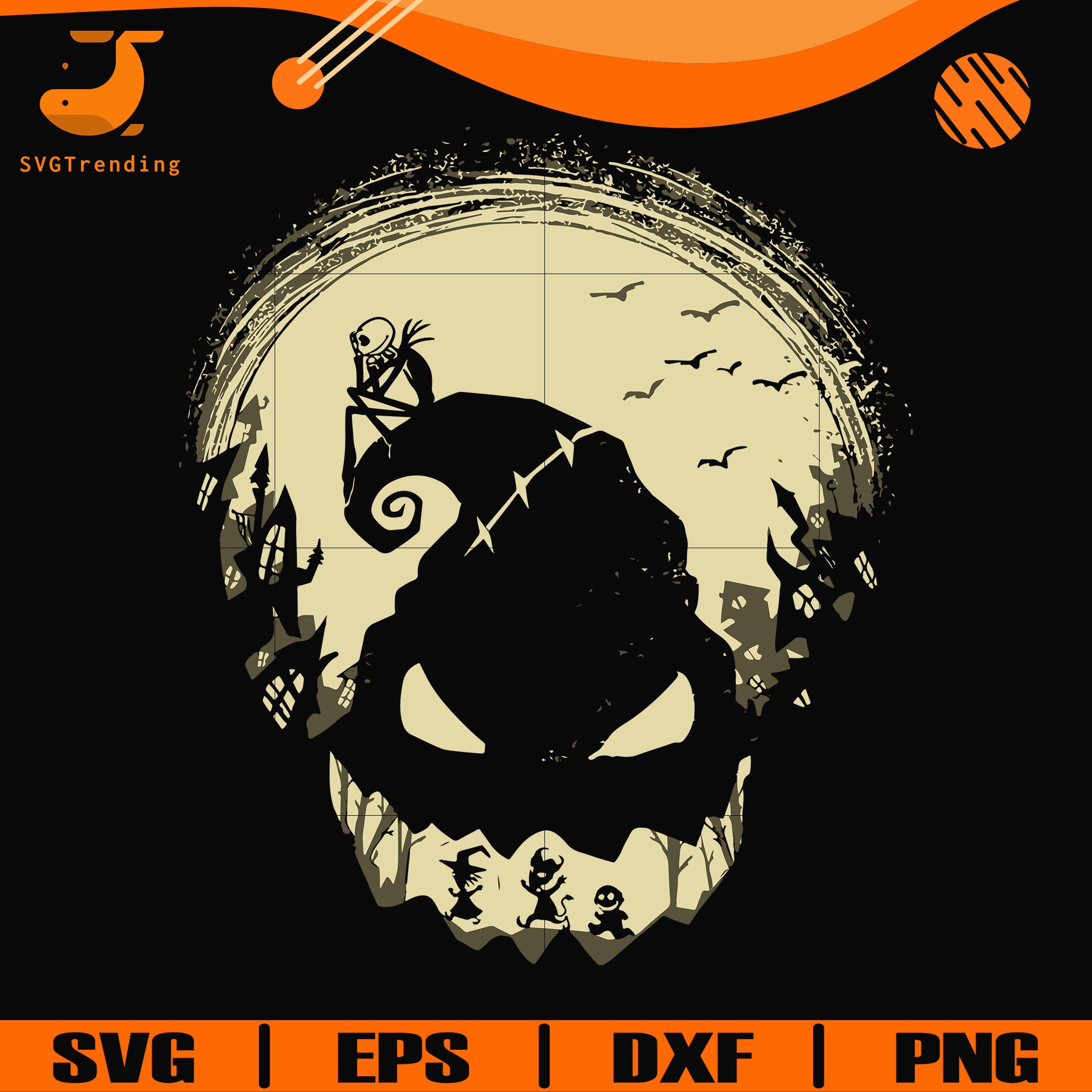 Download Get Free Jack Skellington Svg File Gif Free SVG files | Silhouette and Cricut Cutting Files
