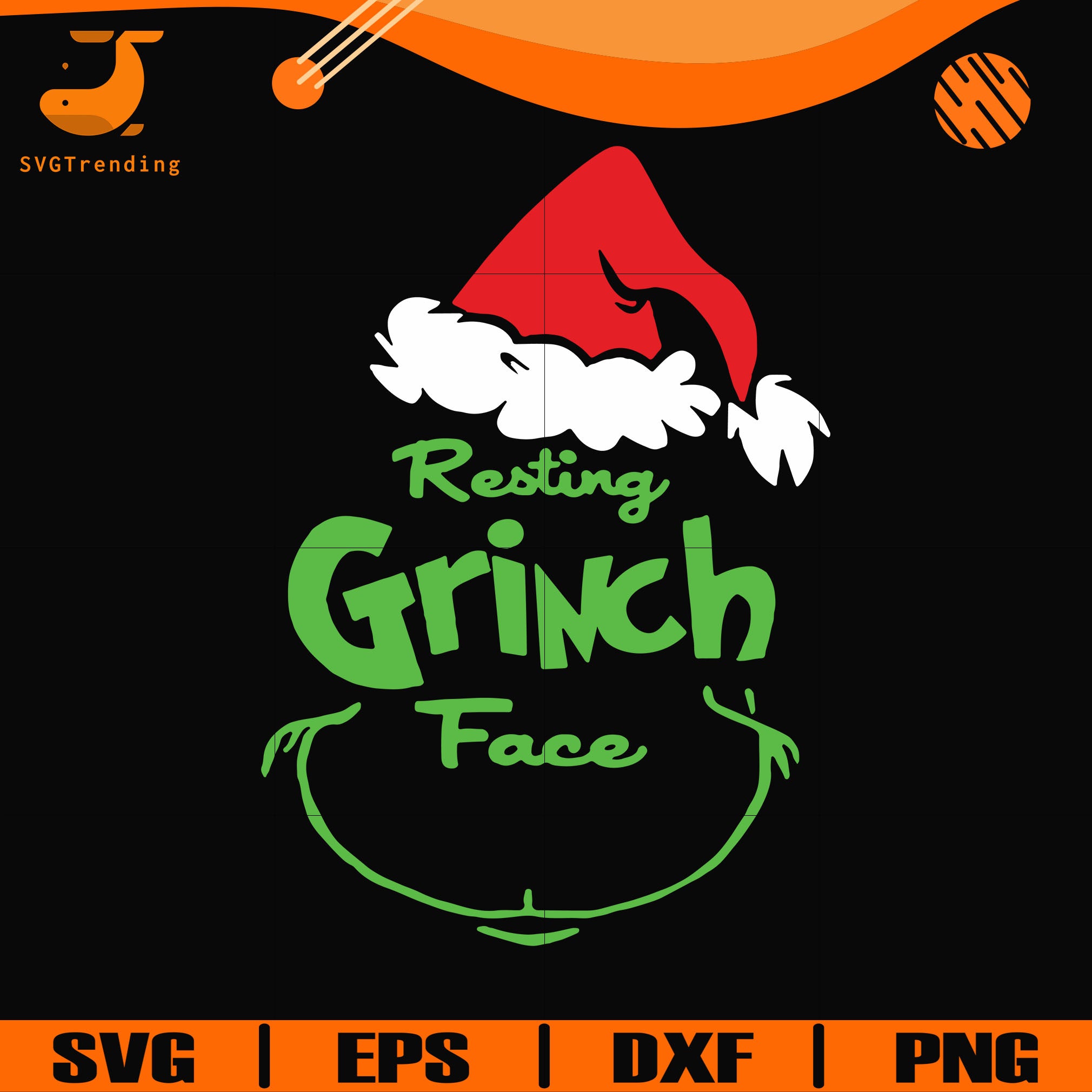 Download Resting Grinch Face Svg Png Dxf Eps Digital File Ncrm13072026 Svgtrending