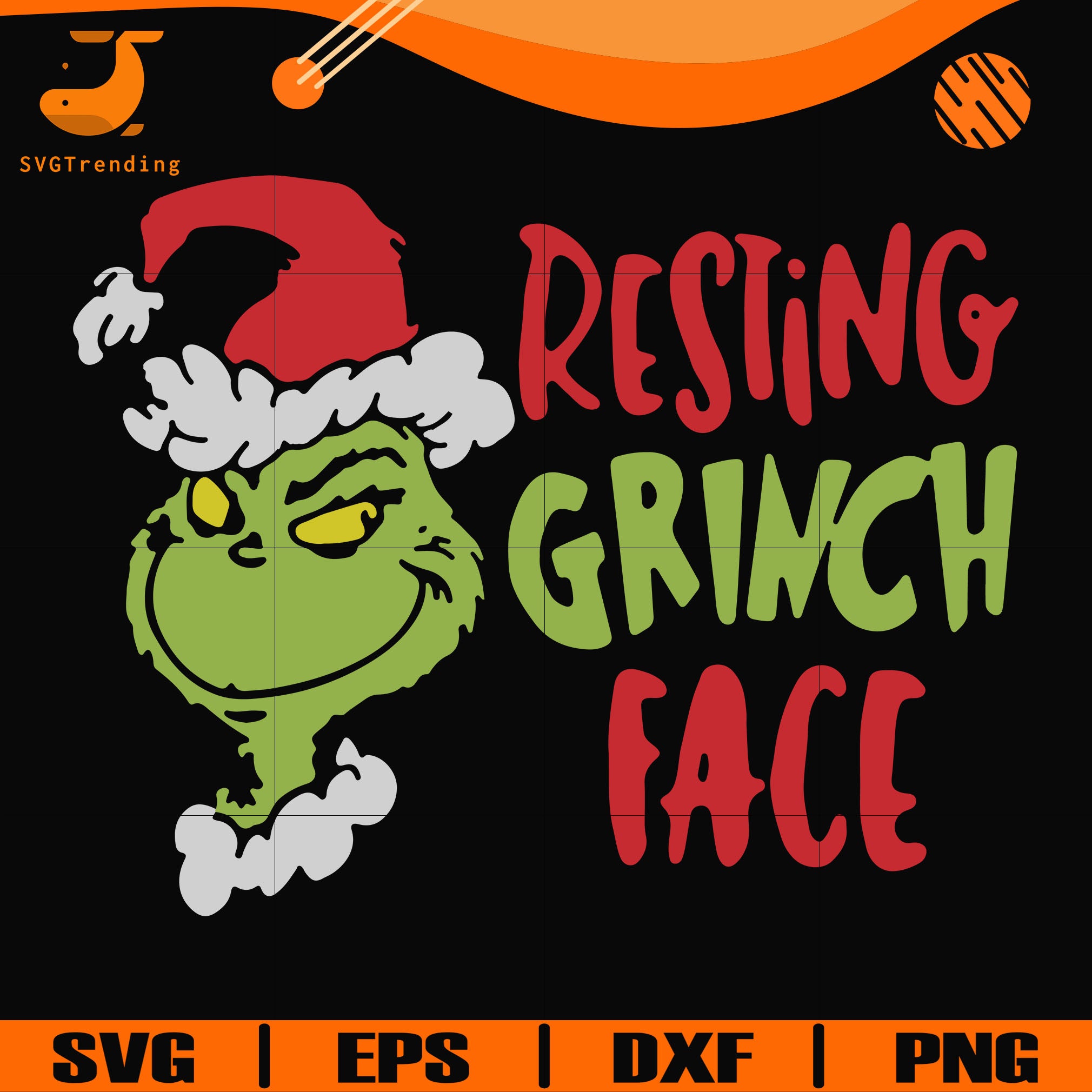 Download Resting Grinch Face Svg Png Dxf Eps Digital File Ncrm13072028 Svgtrending SVG, PNG, EPS, DXF File