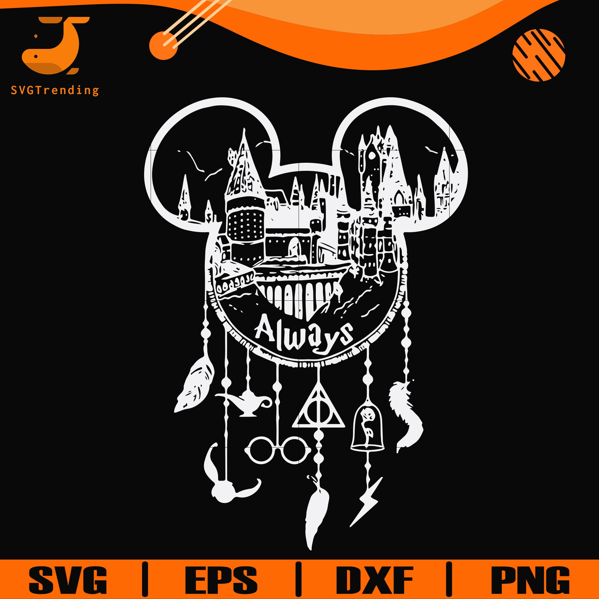 Download Harry Potter Always Mickey Mouse dream catcher svg, png ...