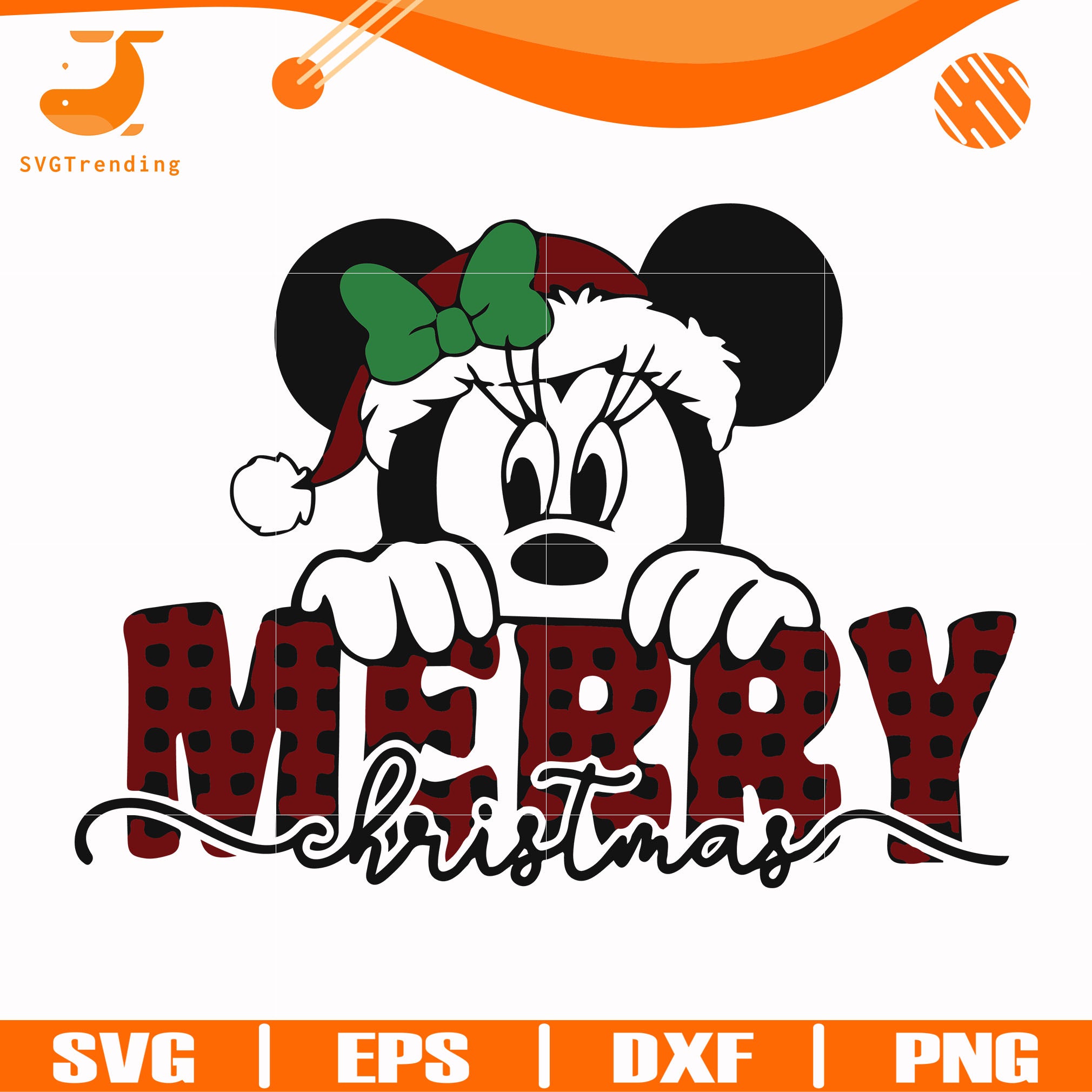 Download Merry Christmas Mickey Svg Png Dxf Eps Digital File Ncrm15072022 Svgtrending