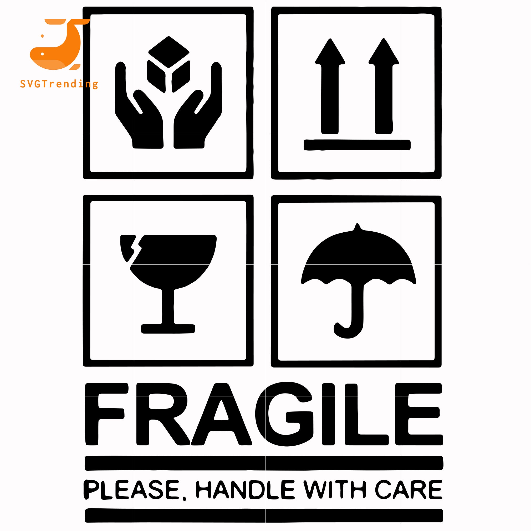 Fragile Handle With Care Svg Png Pdf Eps Handle With Care Fragile Sign Svg Drawing Illustration Art Collectibles Brainchild Net