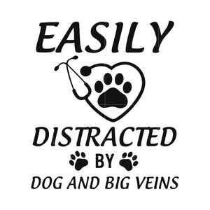 Easily Distracted By Dog And Big Veins Svg Dxf Eps Png Digital File Svgtrending