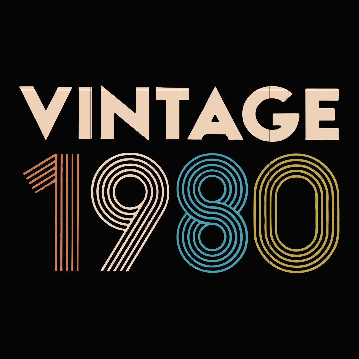 Download Vintage 1980 svg ,dxf,eps,png digital file - SVGTrending