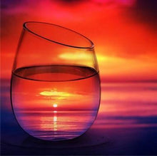 Load image into Gallery viewer, Free Diamond Painting-Cup at Sunset Cross Stitch Full Drill Paintings