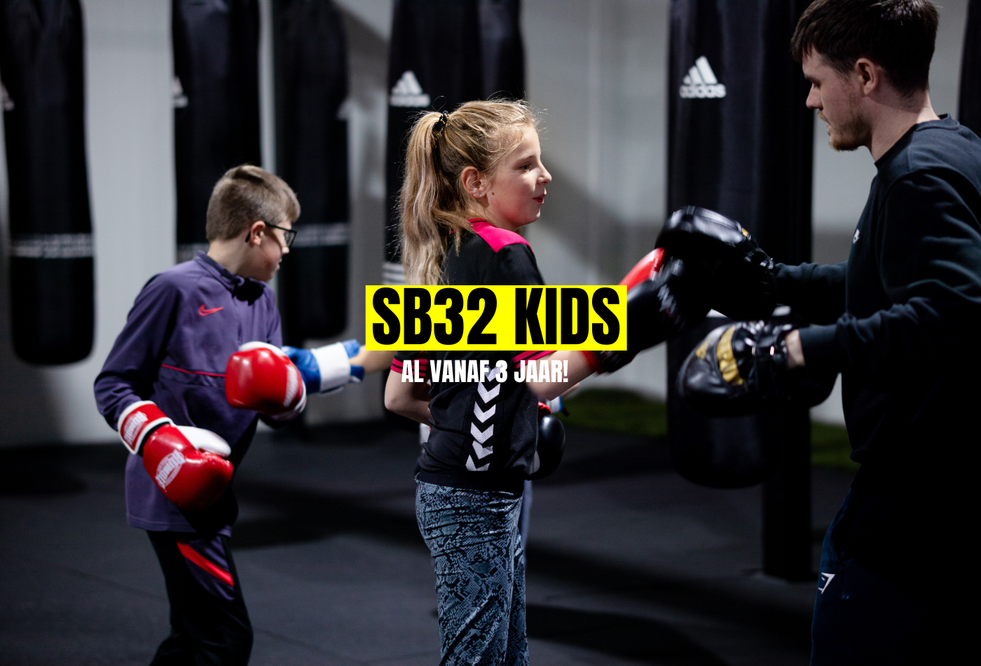 Sport Botuique heeft ook (boks)lessen voor kids vanaf 3 jaar. 