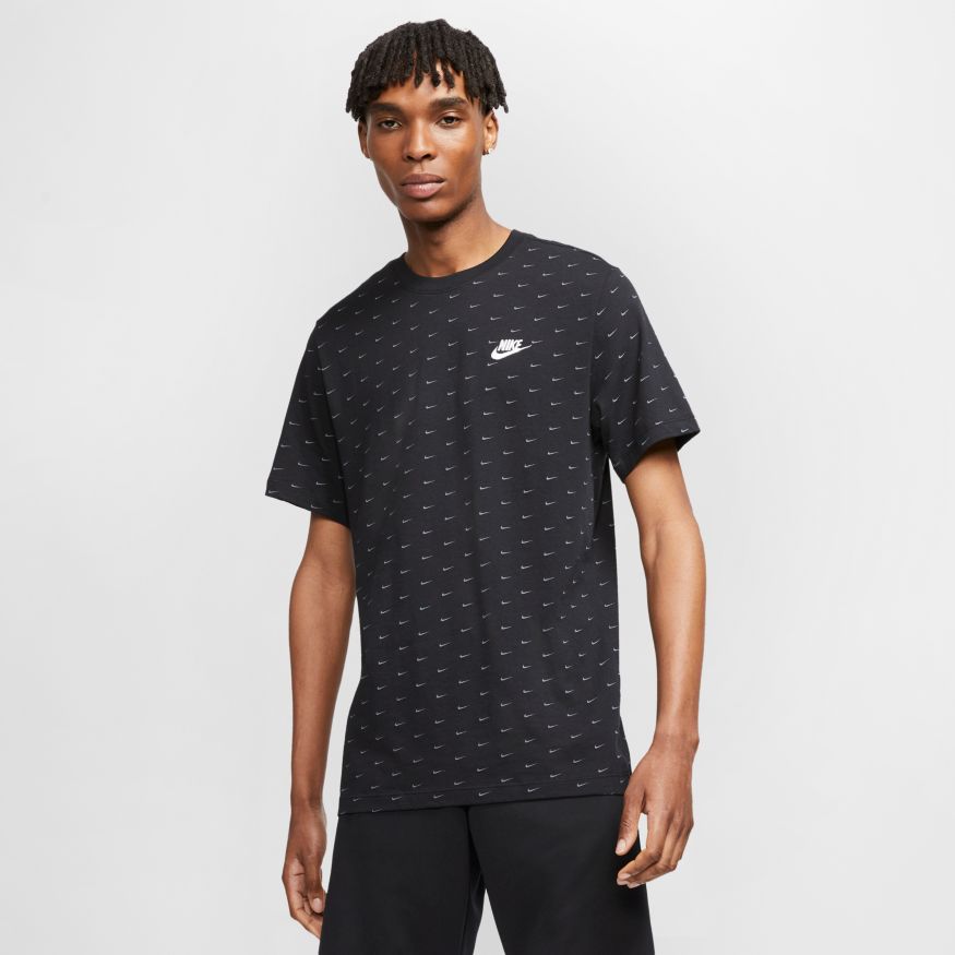 Buy > nike swoosh all over t shirt > in stock