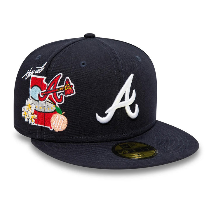 fitted hats braves