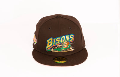 Khaki Buffalo Bisons Black Corduroy Visor Gray Bottom Bisons Side Patch New Era 59FIFTY Fitted 73/4