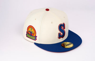 Seattle Mariners Fitted Hat Sneakertown 7 1/4 30th Ann Patch Rare New Era