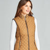 Faux Shearling Lined Quilted Padding Vest demochatbot 