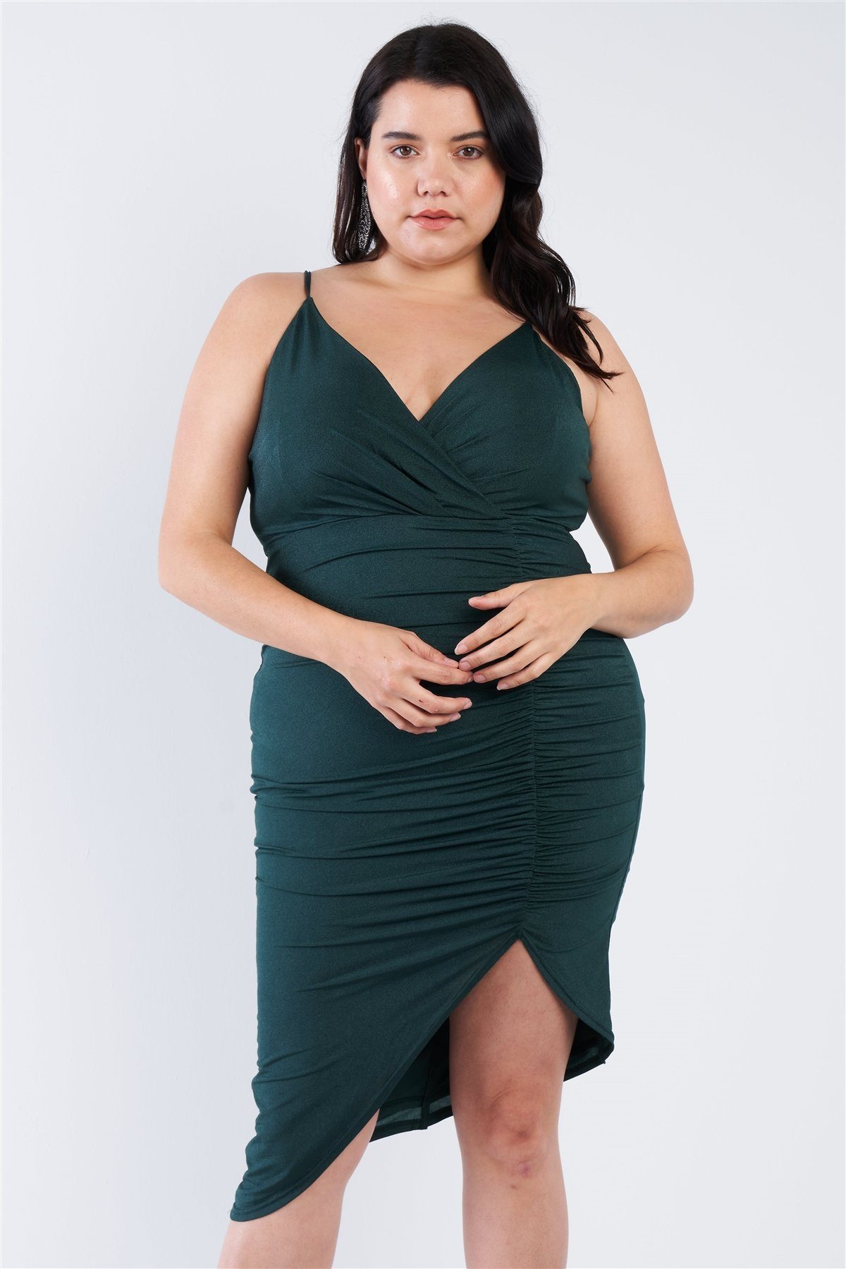 plus size hunter green dress