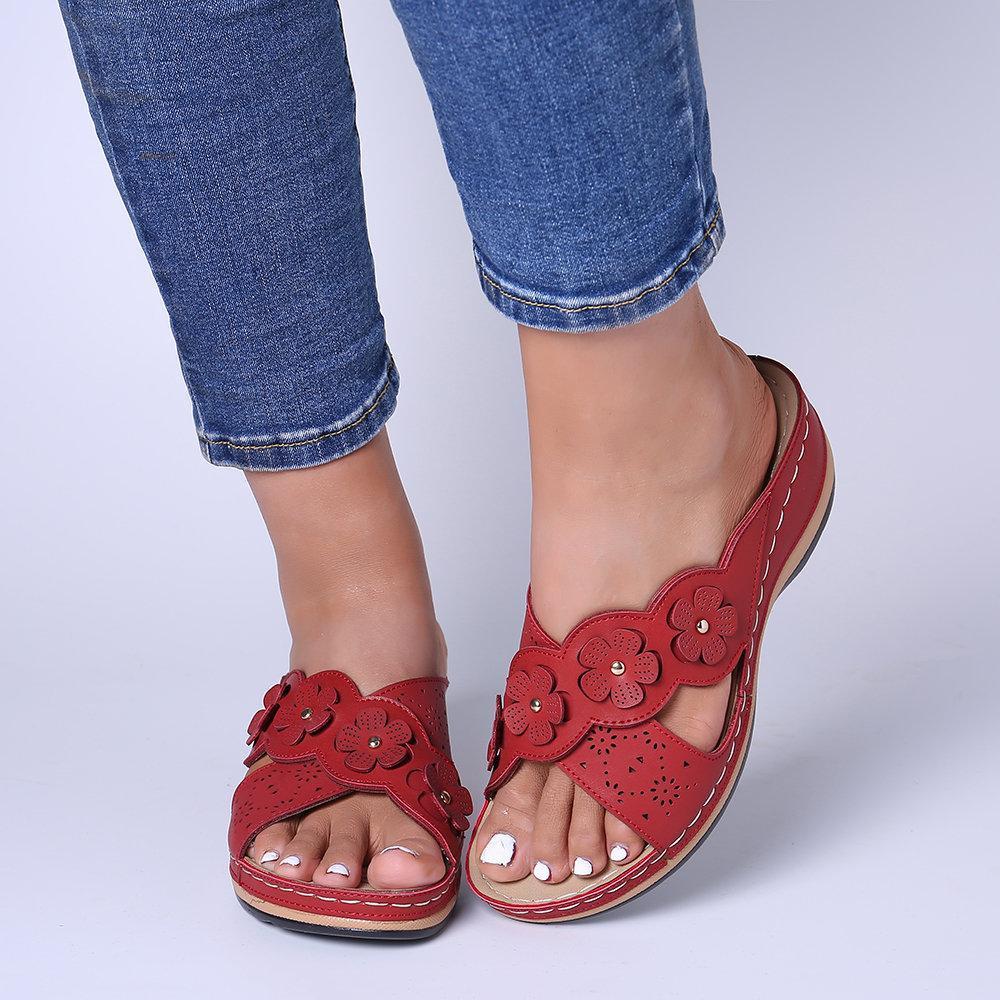 Bestwalk Floral Open Toe Sandals – bestwalkshoes