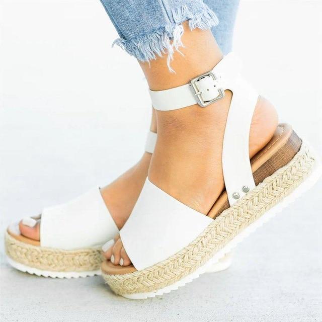 Bestwalk shoes-Caly Wedge Platform Comfy Espadrille Sandals for Women ...