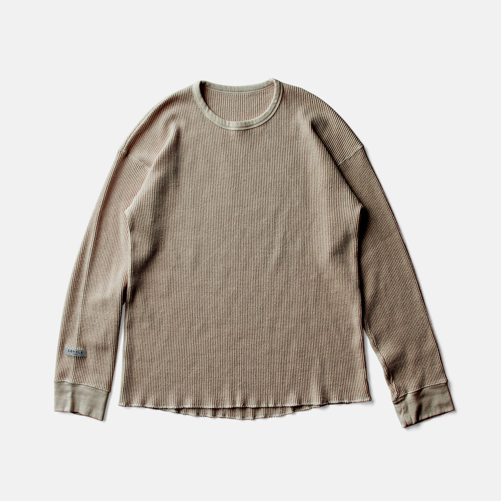 SILK NOEL ORGANIC WAFFLE LONG SLEEVEーECRU – COTTLE WEB SHOP