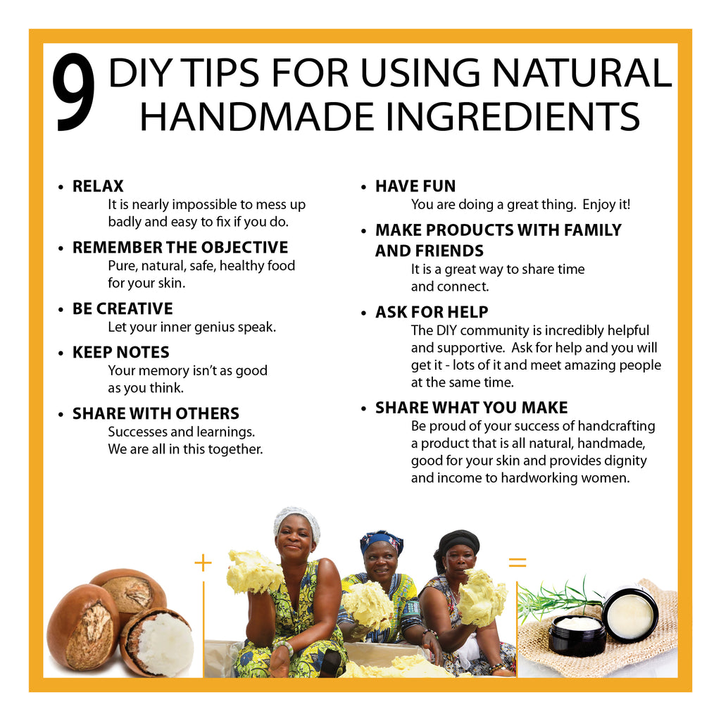 9 Tips for using natural, handmade ingredients