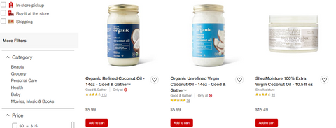 Get Coconut Oil from Target