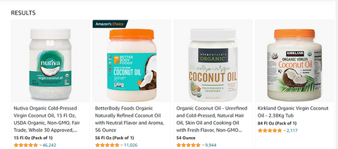 Purchase Coconut Oil Online from Amazon