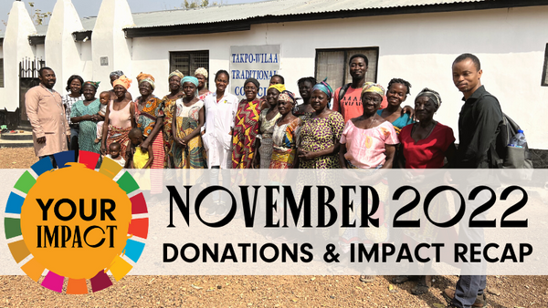 November 2022 Donations & Impact Recap