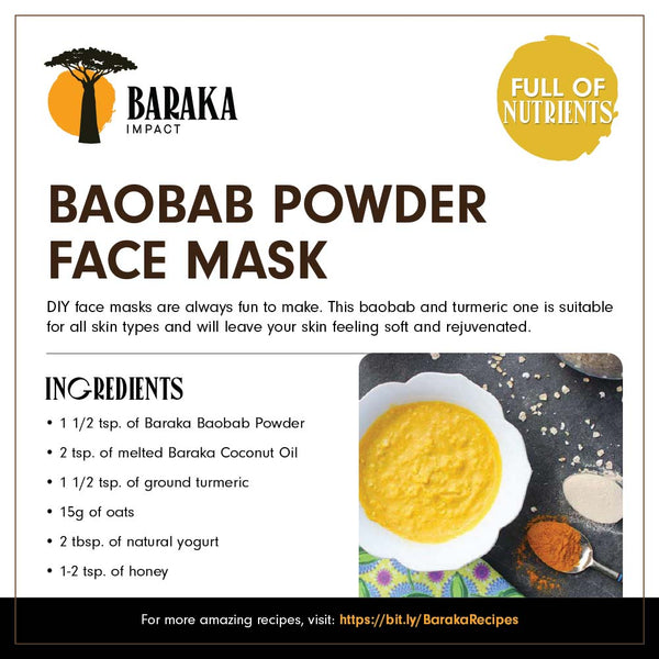 baraka baobab powder face mask