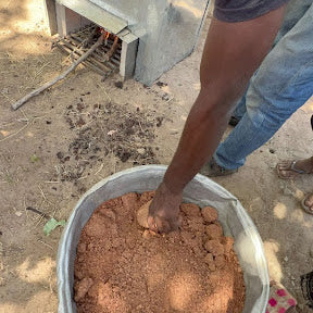 The Shea Cake (nut solids), a waste product from the process of making hand-made shea butter