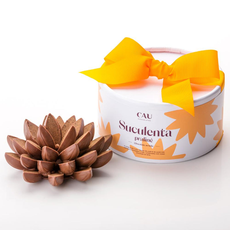 Flor de Chocolate - Chocolate ao leite recheado com pralinee