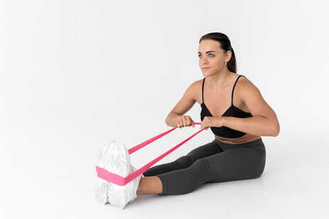 Resistance Band Seated Double Arm Row