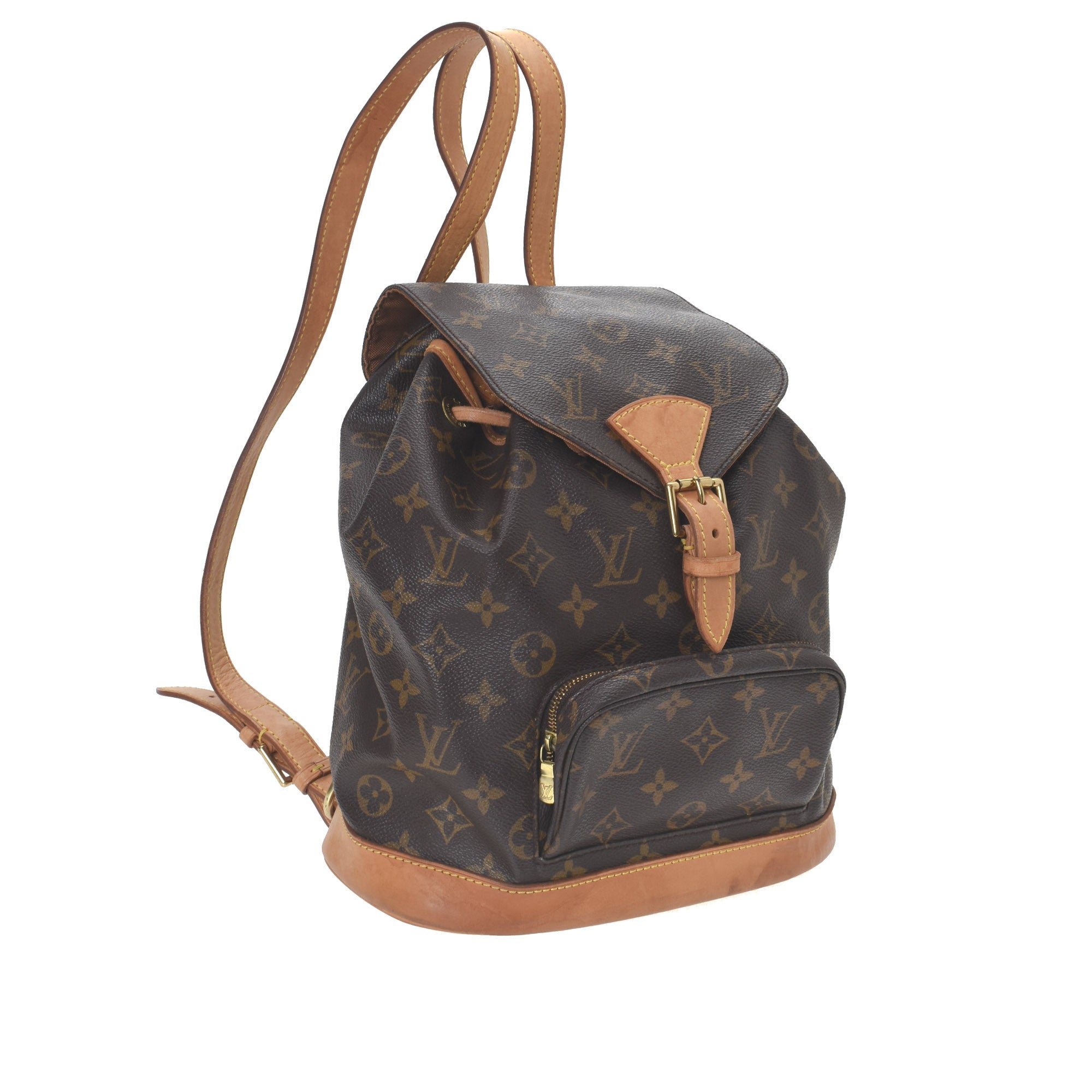 Louis Vuitton Montsouris Canvas Backpack Bag (pre-owned) in Gray