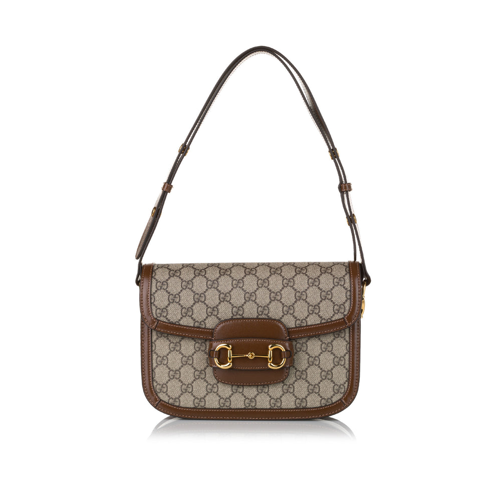 GUCCI Red GG Supreme Coated Canvas Padlock Medium Shoulder Bag White Blue  Leather ref.148802 - Joli Closet