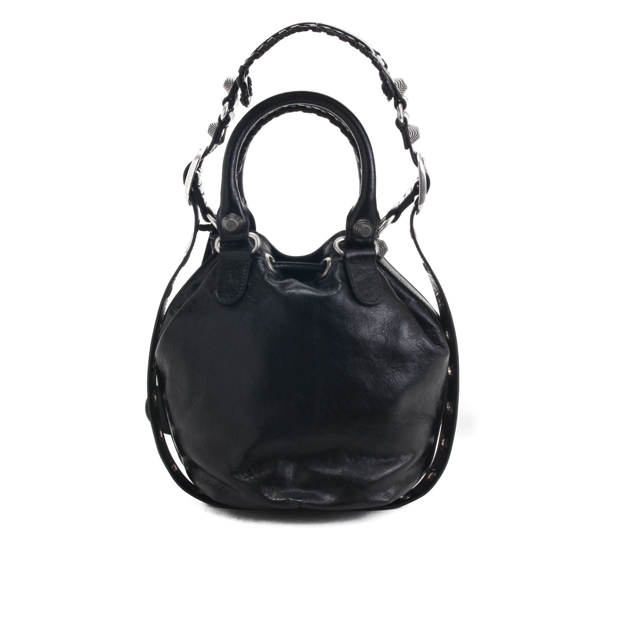 Balenciaga - Authenticated Le Cagole Handbag - Leather Black Plain for Women, Very Good Condition