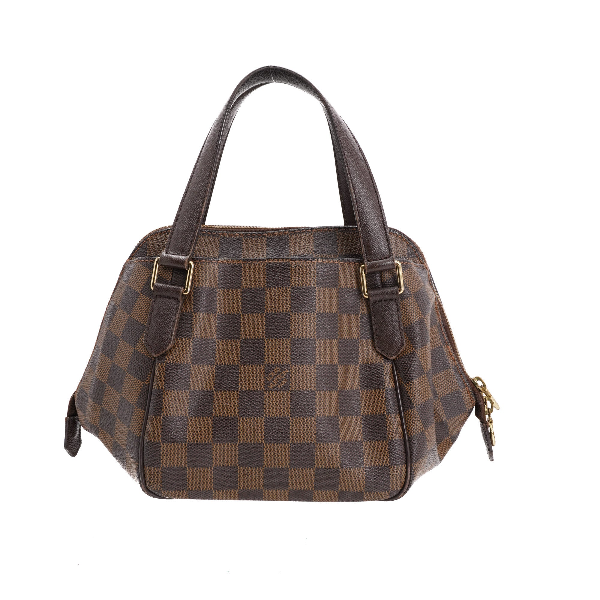 LOUIS VUITTON Belem PM Damier Ebene Satchel Bag Brown