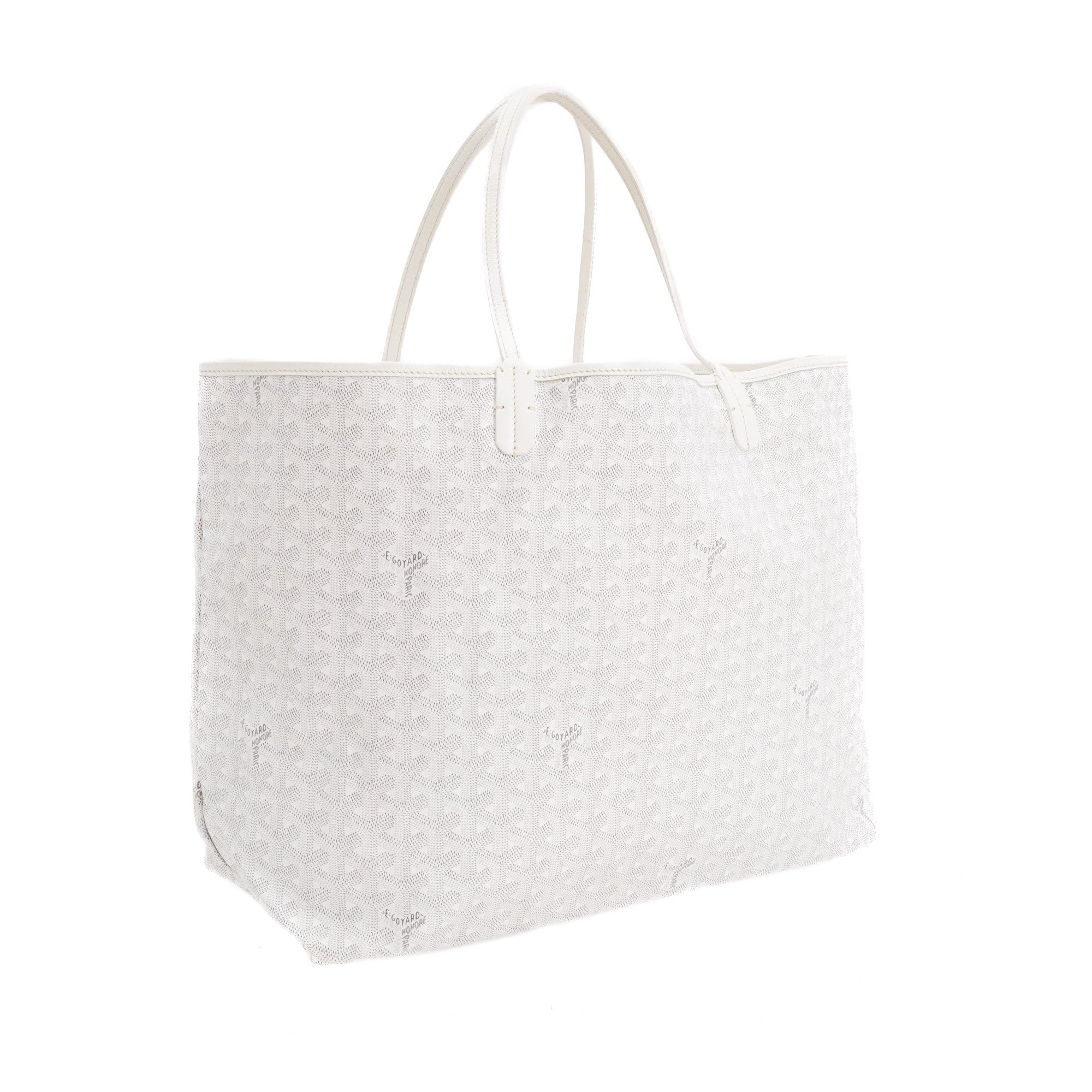 GOYARD Goyardine Saint Louis GM Tote Shoulder Bag White-US