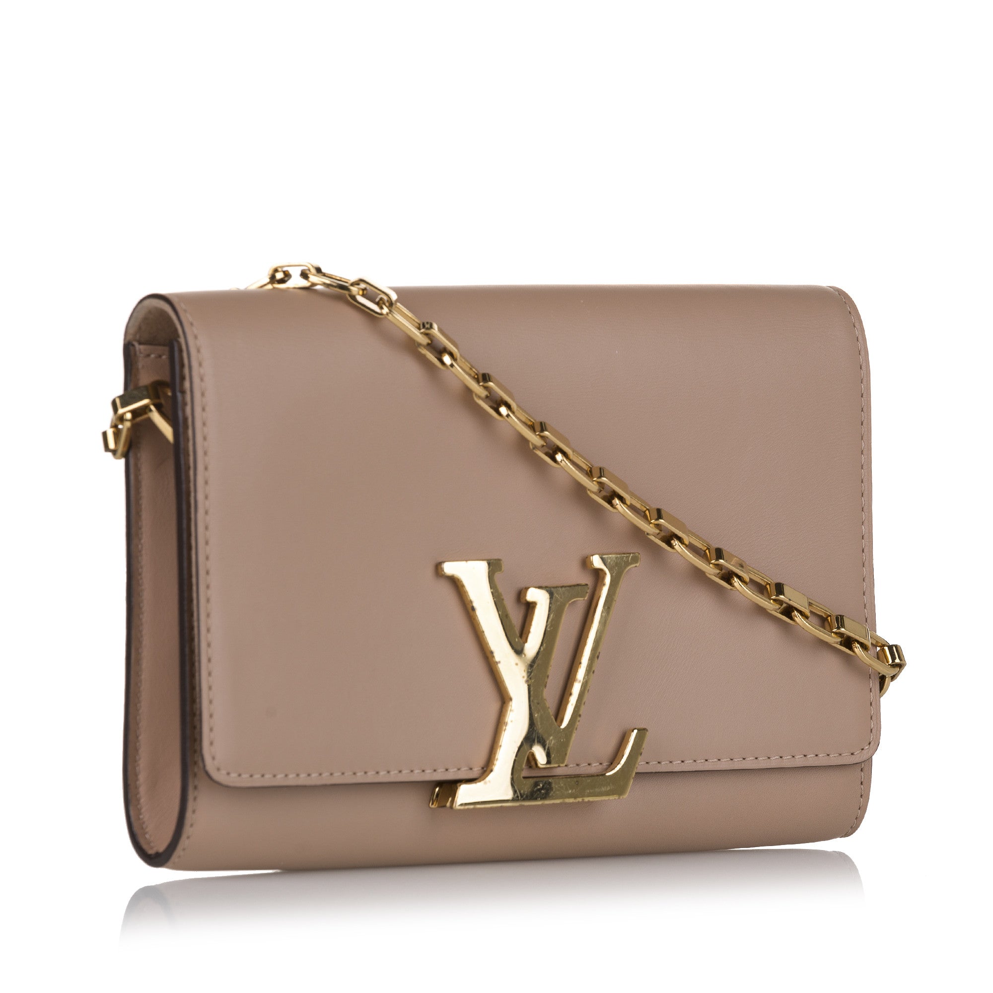 Louis Vuitton Nude Vernis Leather Louise Clutch Bag - Yoogi's Closet