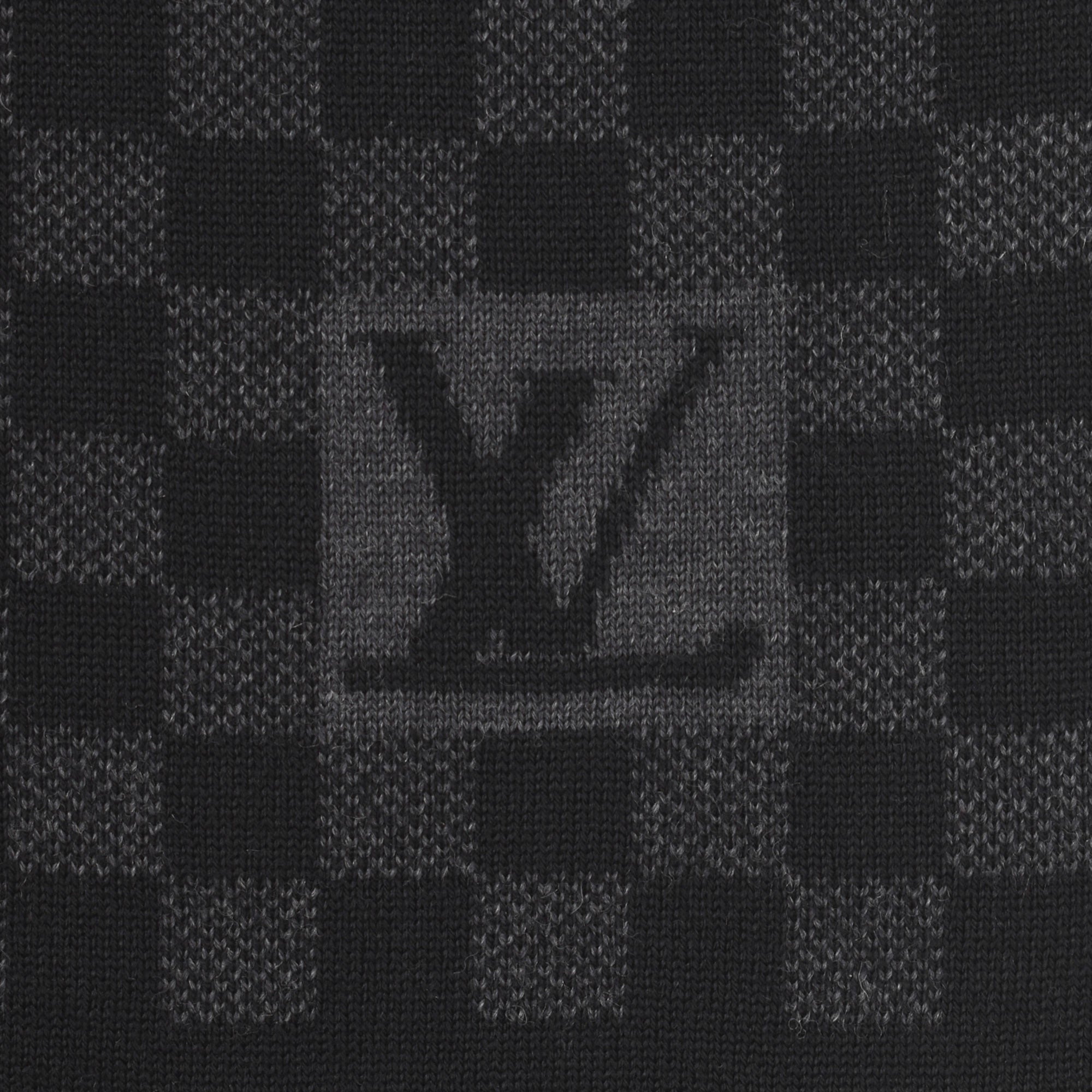 Damier Scarf, Used & Preloved Louis Vuitton Scarf, LXR USA, Black