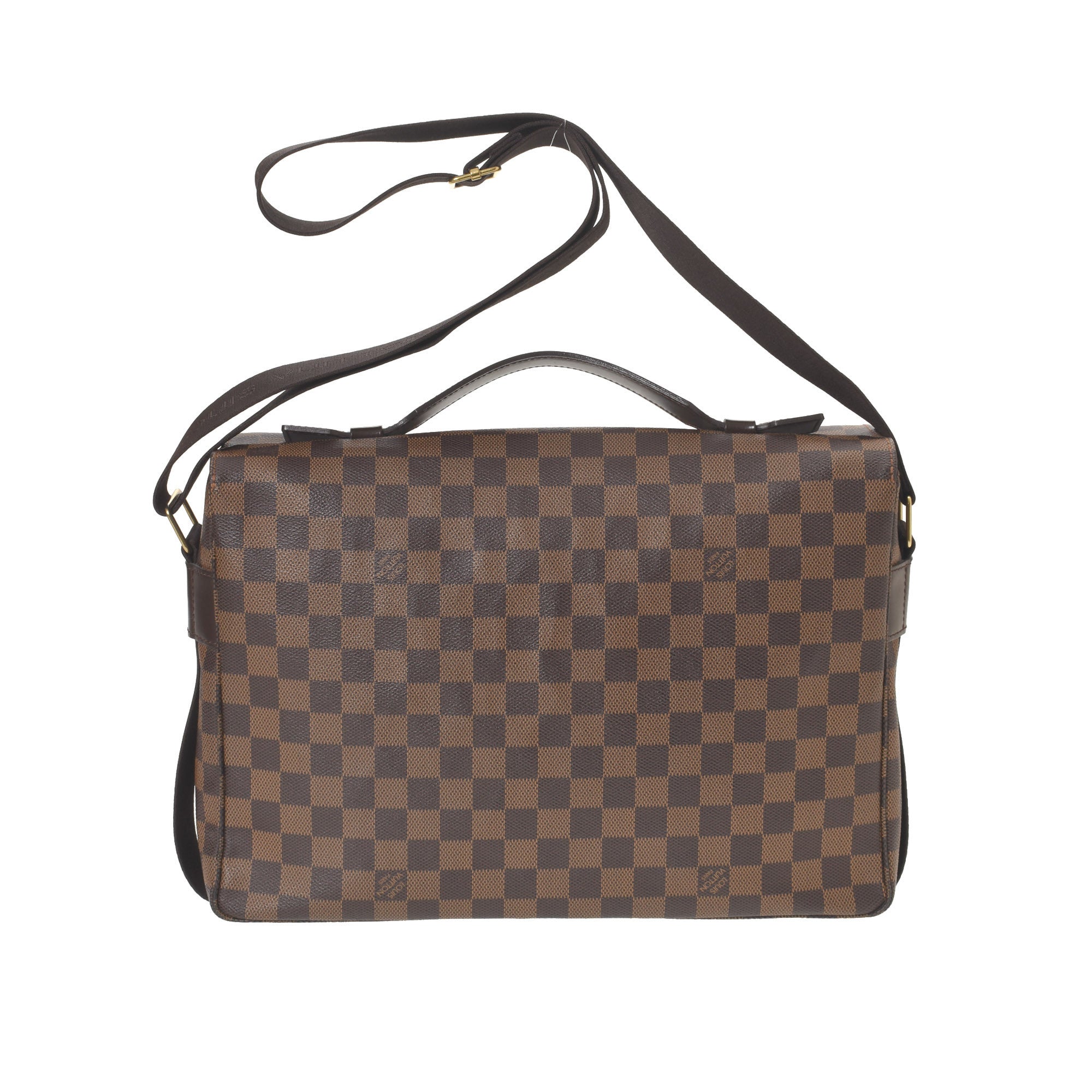 Sold at Auction: Louis Brown, Louis Vuitton Brown Damier Ebene Naviglio Bag