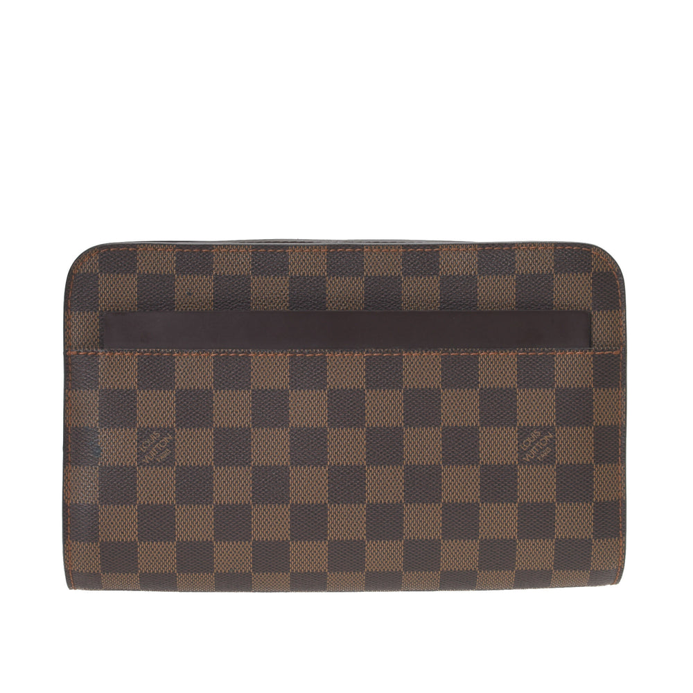 Louis Vuitton Pochette Saint Louis Clutch Damier Ebene Canvas