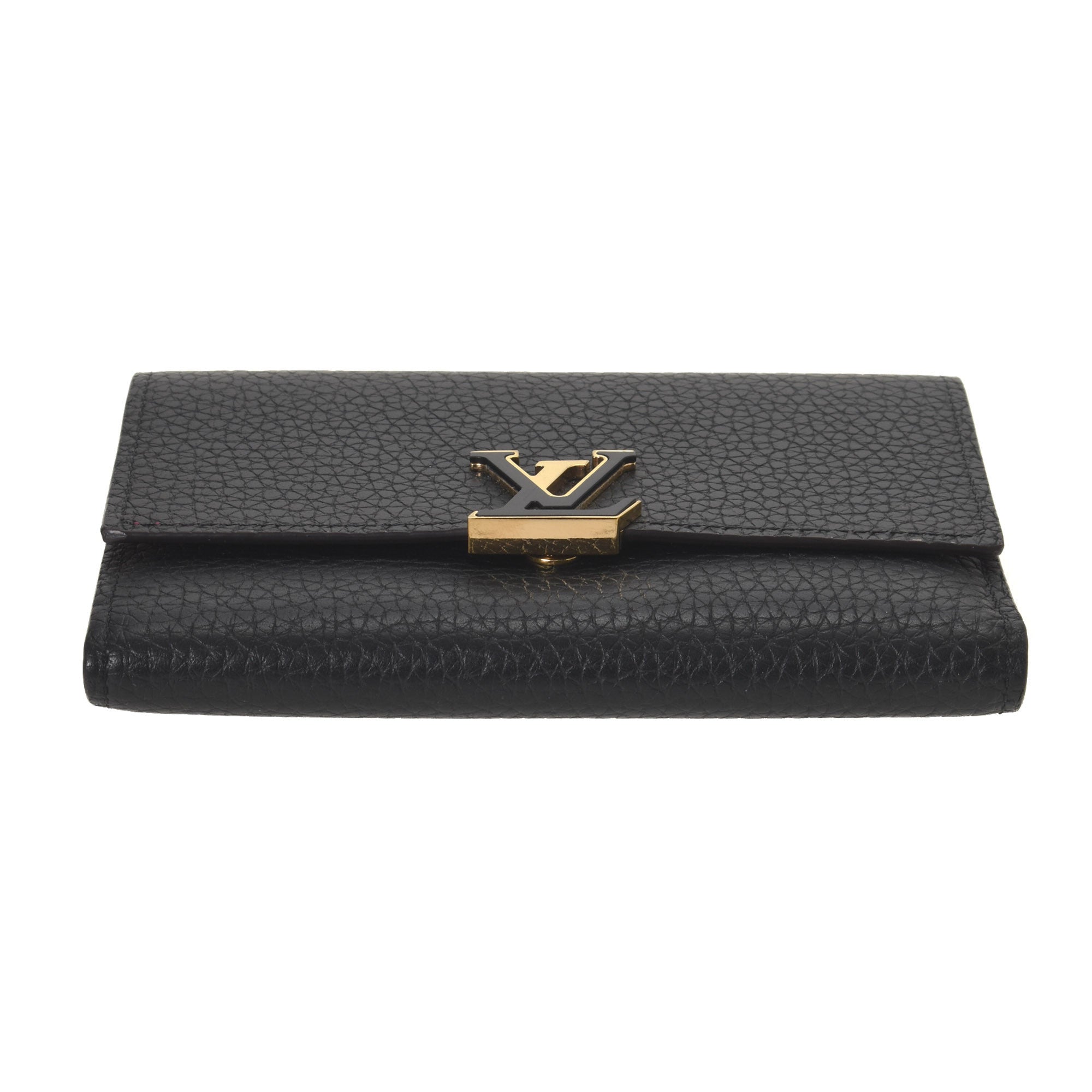 Capucines Compact Wallet, Used & Preloved Louis Vuitton Wallets, LXR  Canada, Black