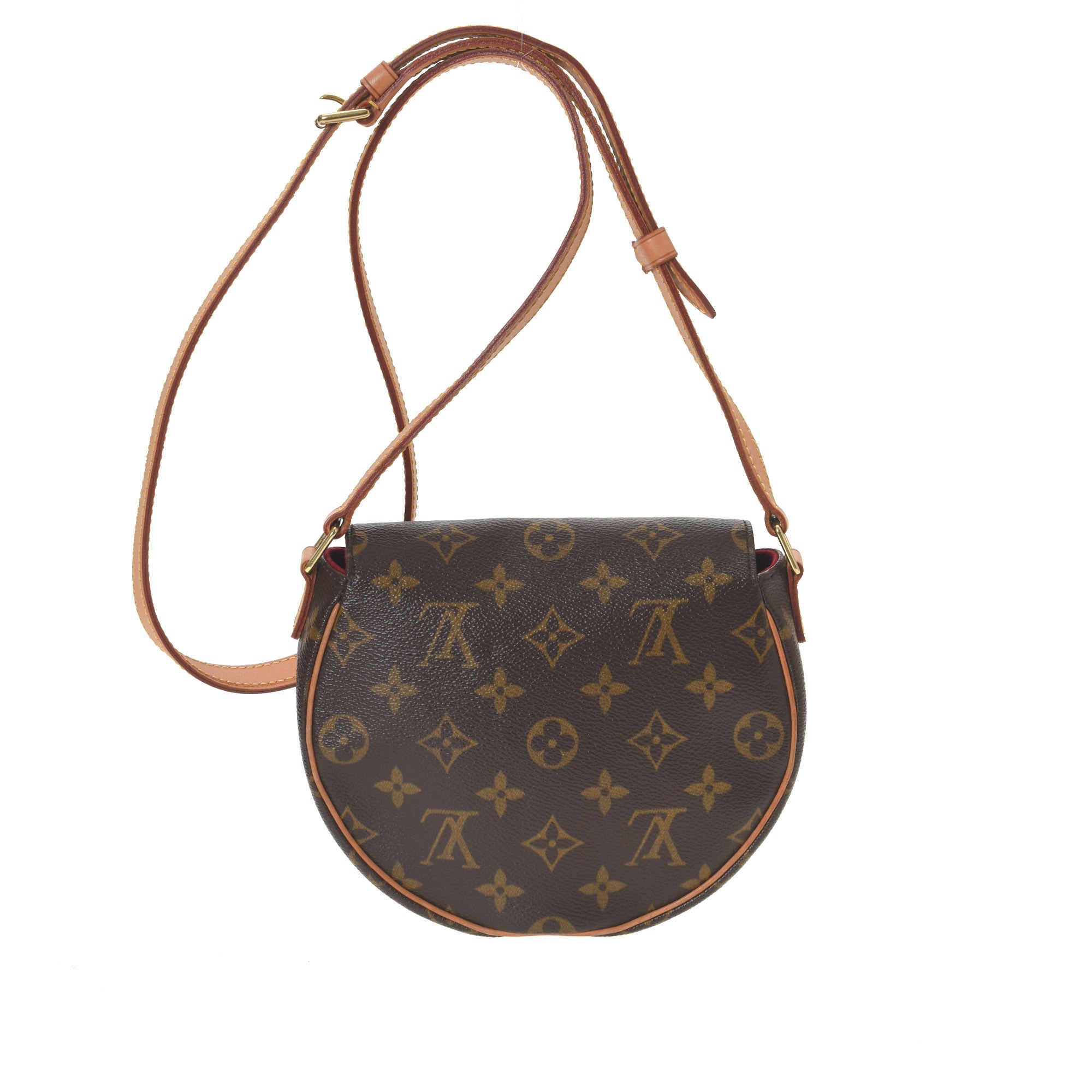 Tambourine, Used & Preloved Louis Vuitton Crossbody Bag, LXR USA, Brown