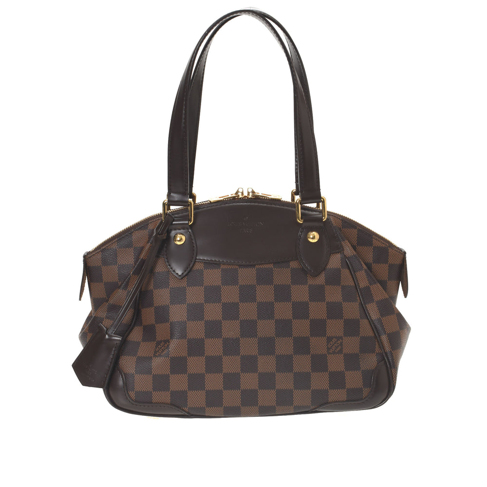 Louis Vuitton Verona PM Damier Ebene Satchel Bag Brown