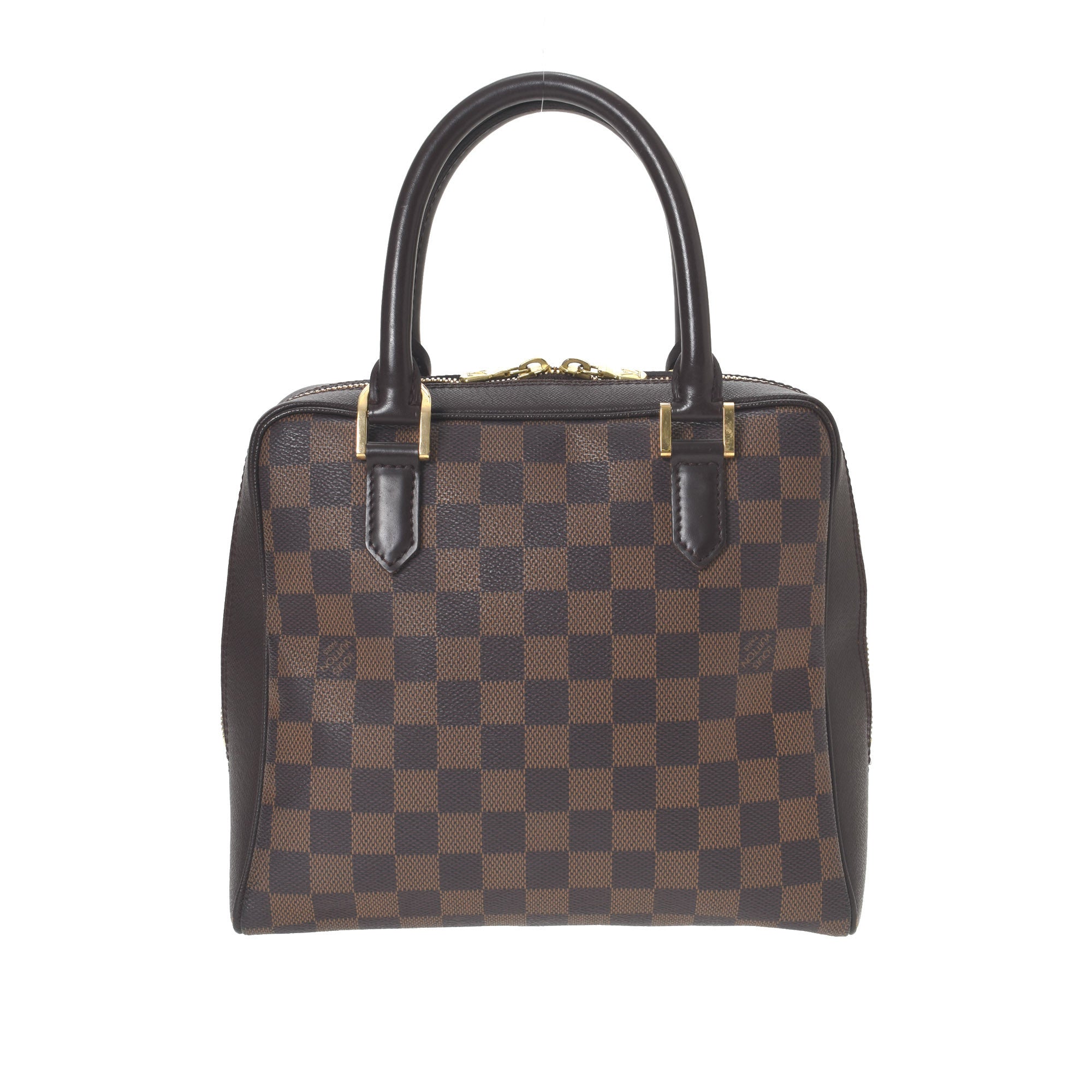 Louis Vuitton Brown Coated Canvas Leather Damier Ebene Knightsbridge  Satchel Bag Louis Vuitton