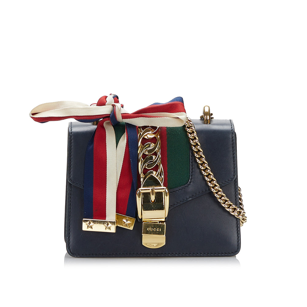 GUCCI Leather Mini Sylvie Bag Price TTC: $980 Condition: Very Good