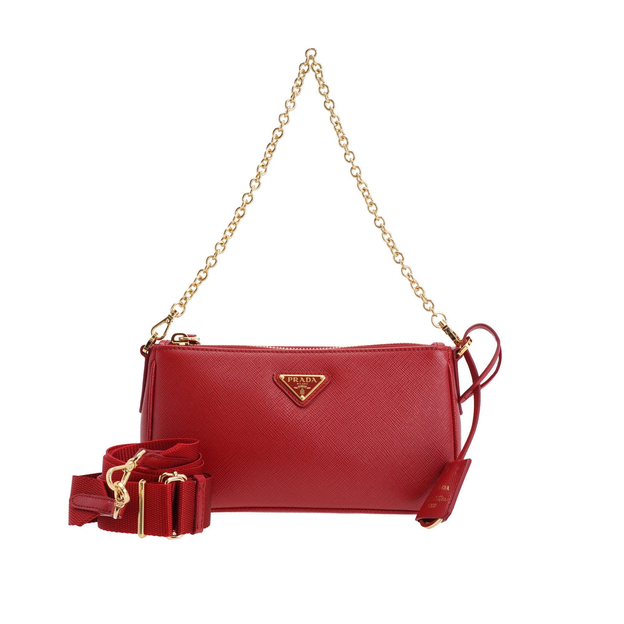 Prada Re-Edition 2005 Saffiano Leather BagFiery Red