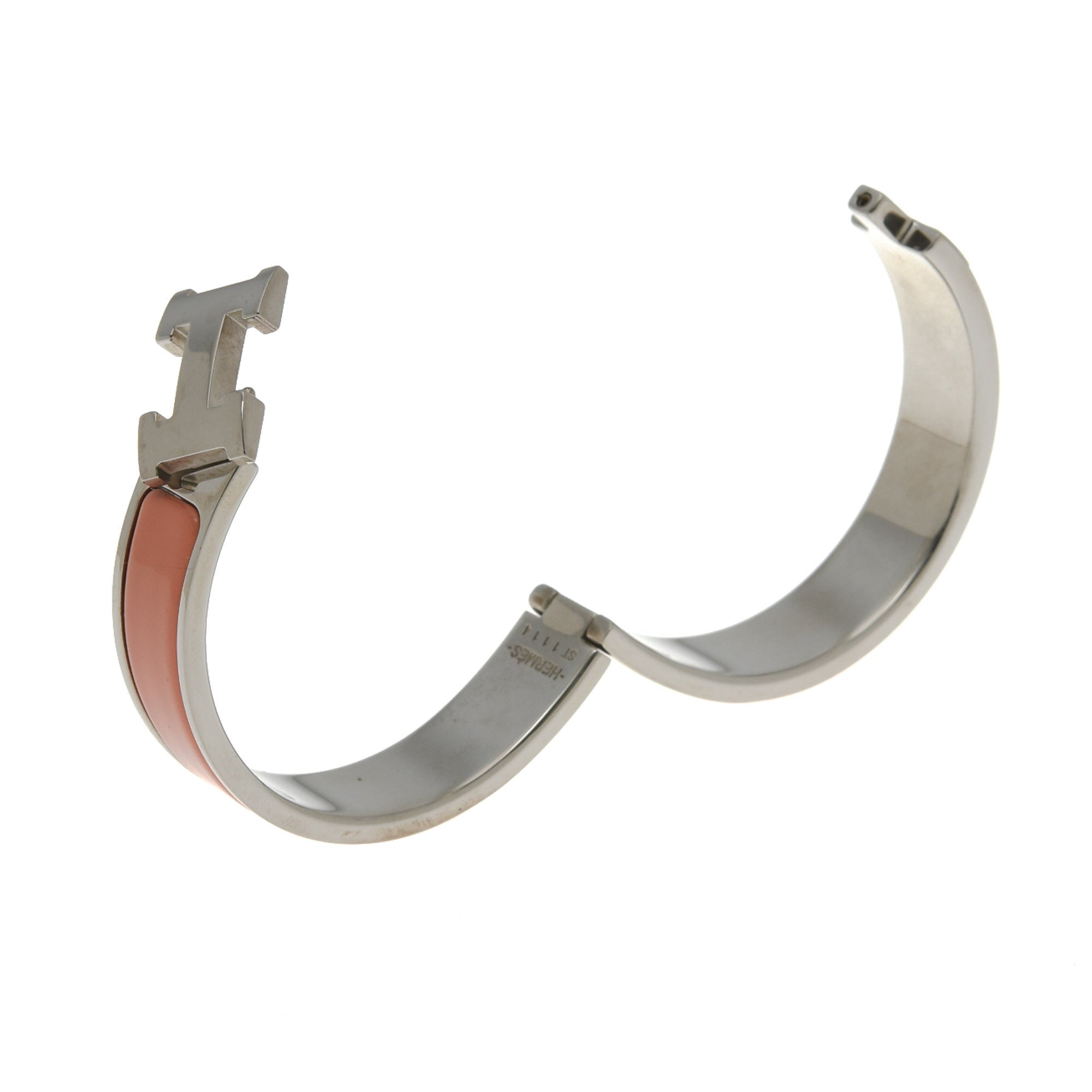 Clic H PM Narrow, Used & Preloved Hermes Bracelet, LXR USA, Orange
