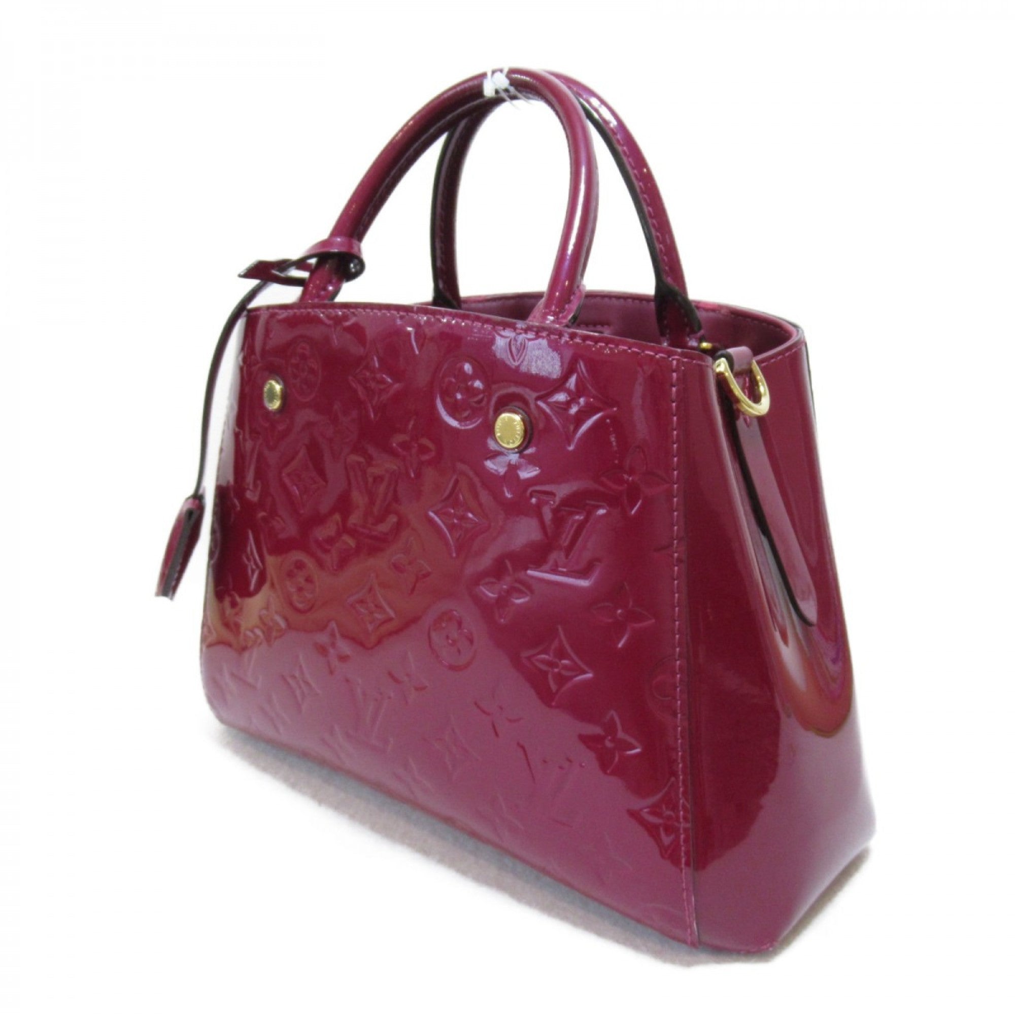 Montaigne BB bag in pink patent leather Louis Vuitton - Second Hand / Used  – Vintega