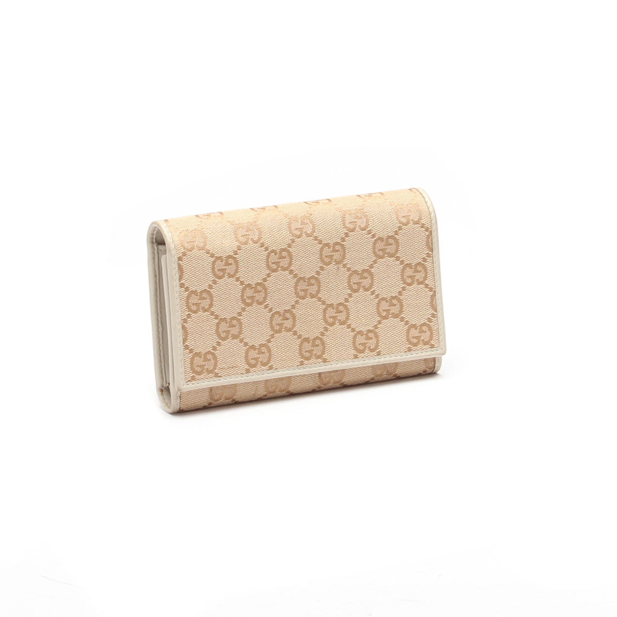 PRELOVED Gucci Beige Leather and GG Canvas Compact Wallet 1127160416 0 –  KimmieBBags LLC
